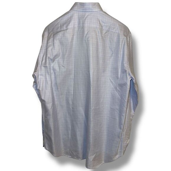 Stenstroms Glencheck Fitted Body Twofold Cotton Super Dress Shirt 17 XL - Picture 9 of 9